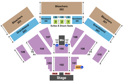 Laughlin Events Center Brooks and Dunn Seating Chart